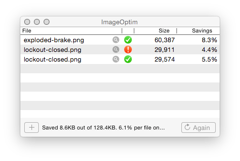 Good News! Manually adding to ImageOptim